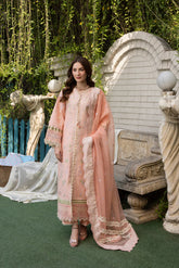 MEHMAL-PETALS-3PCS-LAWN EMBROIDERED SHIRT WITH EMBROIDERED DUPPATTA & TROUSER-ADR-11