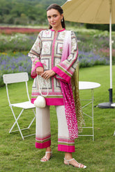 JAZMIN-3PC KHADDAR PRINTED SHIRT WITH KHADDAR PRINTED DUPATTA AND PRINTED TROUSER-ADR-2625