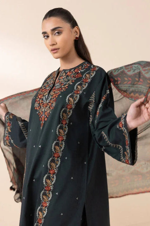 SAPPHIRE-3PC LAWN EMBROIDERED SHIRT WITH MONARK PRINT DUAPATTA AND TROUSER-ADR-3651