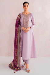 JAZMIN - 3PC LAWN EMBROIDERED SHIRT WITH MONARK PRINTED DUPATTA AND TROUSER-ADR-3735