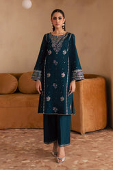 BATIK-2PC DHANAK SEQUIN EMBROIDERED SHIRT & EMBROIDERED TROUSER-ADR-109