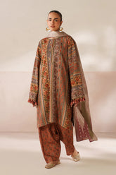 BAROQUE-3PC VISCOSE PRINTED SHIRT WITH VISCOSE PRINTED DUPATTA AND TROUSER-ADR-2635