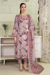 BAROUQE-3PC KARANDI PRINTED SHIRT WITH KARANDI PRINTED DUPATTA AND TROUSER-ADR-2581