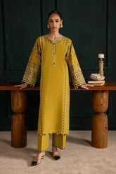 BATIK-2PC DHANAK EMBROIDERED SHIRT WITH DHANAK EMBROIDERED TROUSER-ADR-141