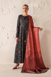 BAROQUE-3PC VISCOSE PRINTED SHIRT WITH VISCOSE PRINTED DUPATTA AND TROUSER-ADR-2640