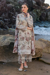 BAROUQE-3PC KARANDI PRINTED SHIRT WITH KARANDI PRINTED DUPATTA AND TROUSER-ADR-2571