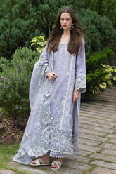 MUSHQ-3PC LAWN EMBROIDERED SHIRT WITH KHADDI NET EMB DUPATTA AND TROUSER-ADR-4804