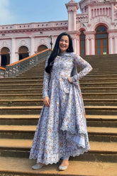 SAPPHIRE-3PC KHADDAR PRINTED SHIRT WITH KHADDAR PRINTED DUPATTA AND PRINTED TROUSER-ADR-2658