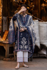BATIK-3PC LAWN EMBROIDERED SHIRT WITH CHIFFOON PRINT DUPATTA AND EMB TROUSER-ADR-4603