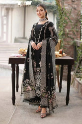 ASIM JOFA-3PC DHANAK EMBROIDERED SHIRT WITH CHIFFON EMBROIDERED DUPATTA AND TROUSER -ADR-5050