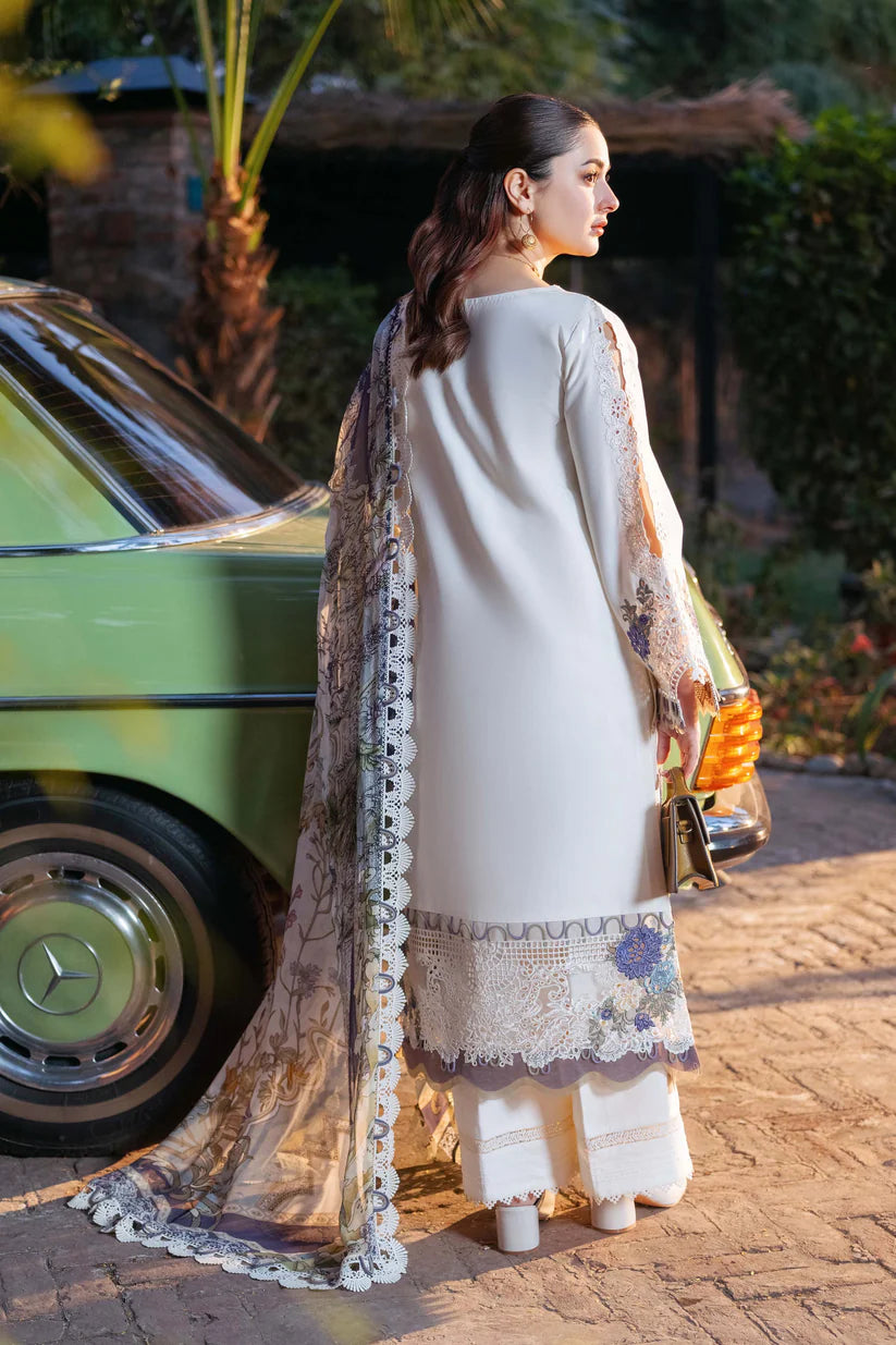 JADE - 3PC LAWN EMBROIDERED SHIRT WITH CHIFFON PRINTED DUPATTA AND TROUSER-ADR-3821