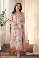 JADE-3PC DHANAK EMBROIDERED SHIRT WITH COUTRAI PRINTED SHAWL AND TROUSER-ADR-4036