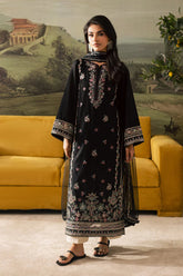 BATIK-3PC DHANAK EMBROIDERED SHIRT WITH CHIFFON EMBROIDERED DUPATTA AND TROUSER-ADR-4274