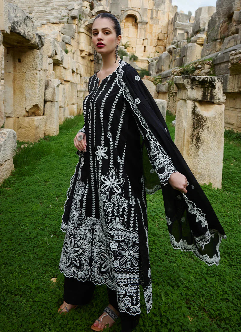 IMAGE-3PC LAWN EMBROIDERED SHIRT WITH CHIFFON EMBROIDERED DUPATTA AND TROUSER-ADR-3759