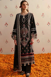 MAHNUR-3PC LAWN HEAVY EMBROIDERED SHIRT WITH CHIFFON EMB DUPATTA AND TROUSER -ADR-4690