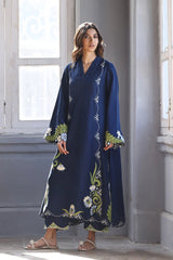 LULUSAR -RAW SILK 2PC -RAW SILK SHIRT EMBROIDRED AND RAW SILK EMBROIDERED TROUSER-ADR_5151