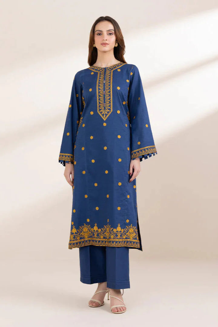 SAPPHIRE-3PC LAWN EMBROIDERED SHIRT WITH COTTON NET DUPATTA & TROUSER-ADR-3790