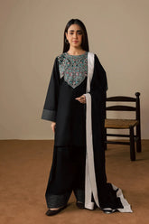 BATIK-3PC DHANAK EMBROIDERED SHIRT WITH DHANAK SHAWL AND TROUSER-ADR-5200