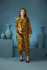 BAROQUE-3PC KHADDAR PRINTED SHIRT WITH KHADDAR PRINT DUPATTA AND PRINT TROUSER-ADR-2617