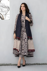 BAROUQE-3PC KHADDAR PRINTED SHIRT WITH KHADDAR PRINT DUPATTA AND PRINT TROUSER-ADR-2560