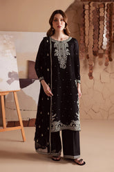 BATIK-3PC DHANAK EMBROIDERED SHIRT WITH CHIFFON EMBROIDERED DUPATTA AND TROUSER ADR-4155