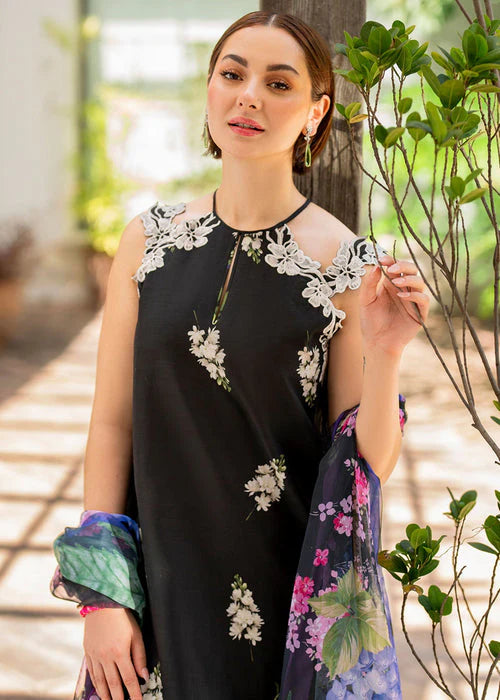 ASIFA NABEEL-3PC LAWN PRINT EMBROIDERED SHIRT WITH CHIFFON PRINT DUPATTA AND PRINT TROUSER-ADR-2515