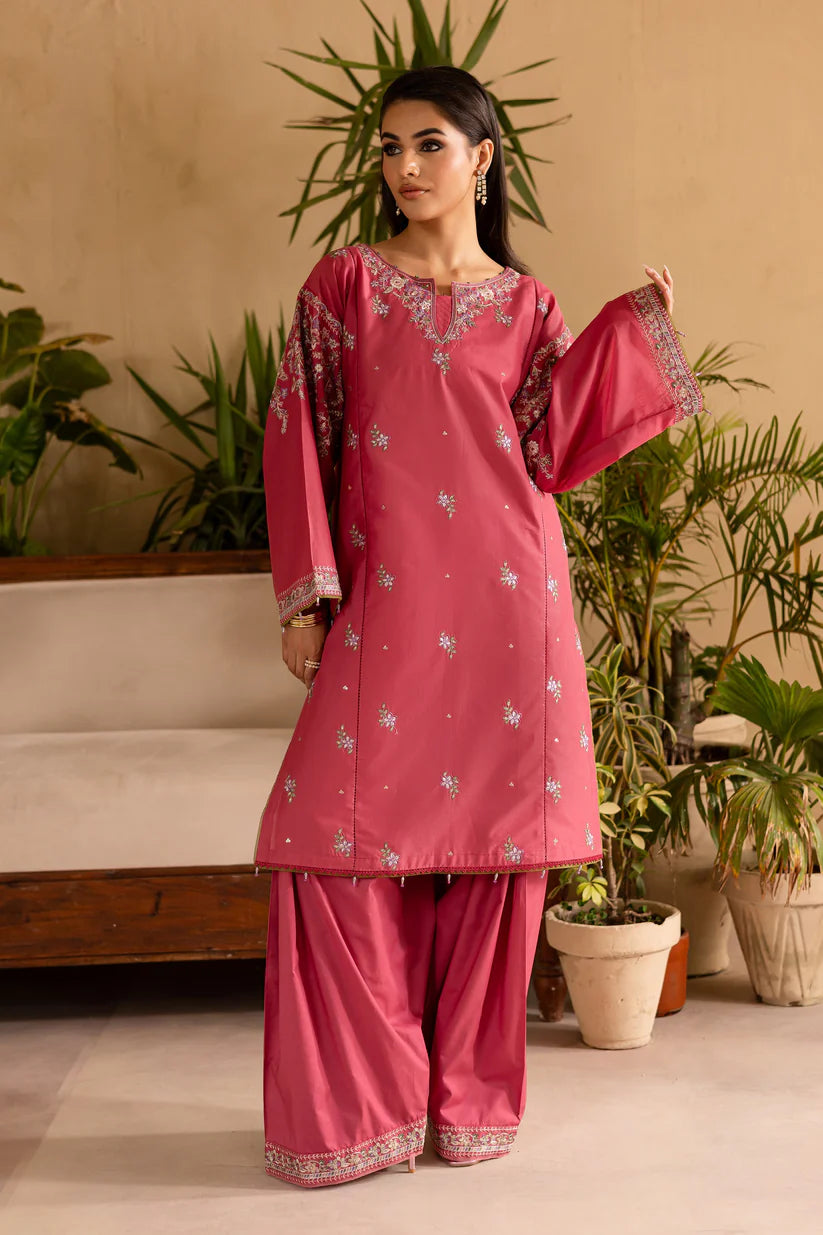 BATIK-2PC DHANAK EMBROIDERED SHIRT & EMBROIDERED TROUSER-ADR-114