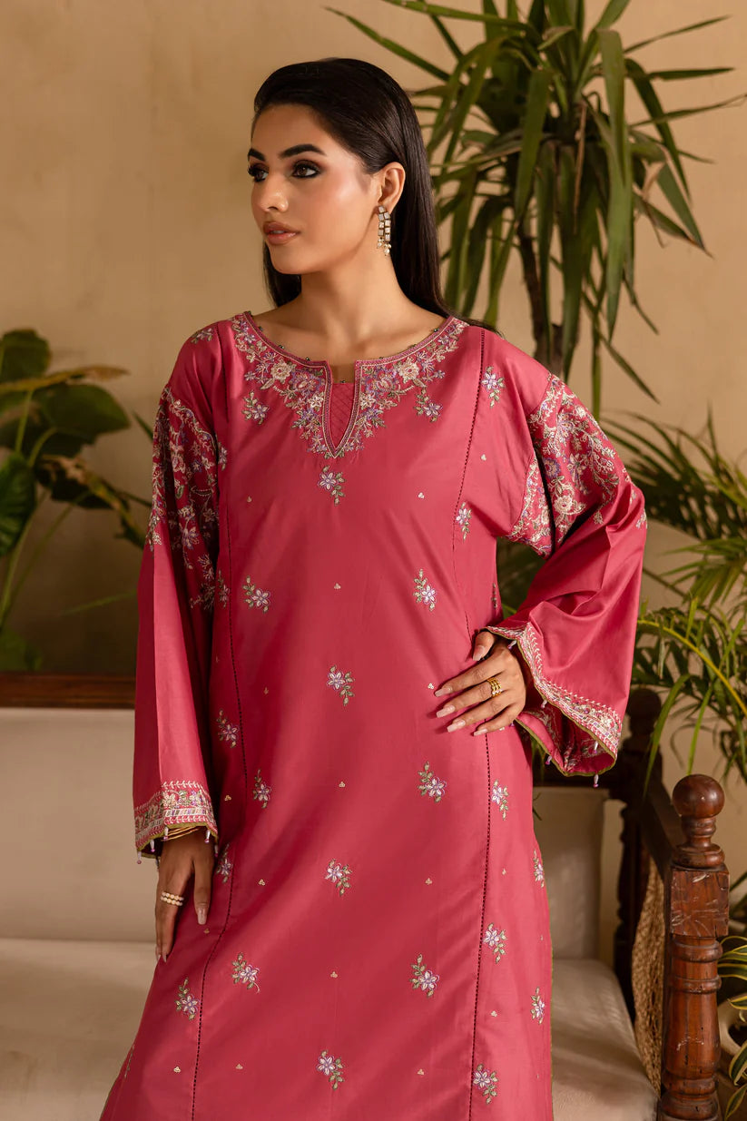 BATIK-2PC DHANAK EMBROIDERED SHIRT & EMBROIDERED TROUSER-ADR-114