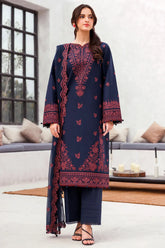 JAZMIN-3PC LAWN EMBROIDERED SHIRT WITH CHIFFON EMBROIDERED DUPATTA AND TROUSER-ADR-4611