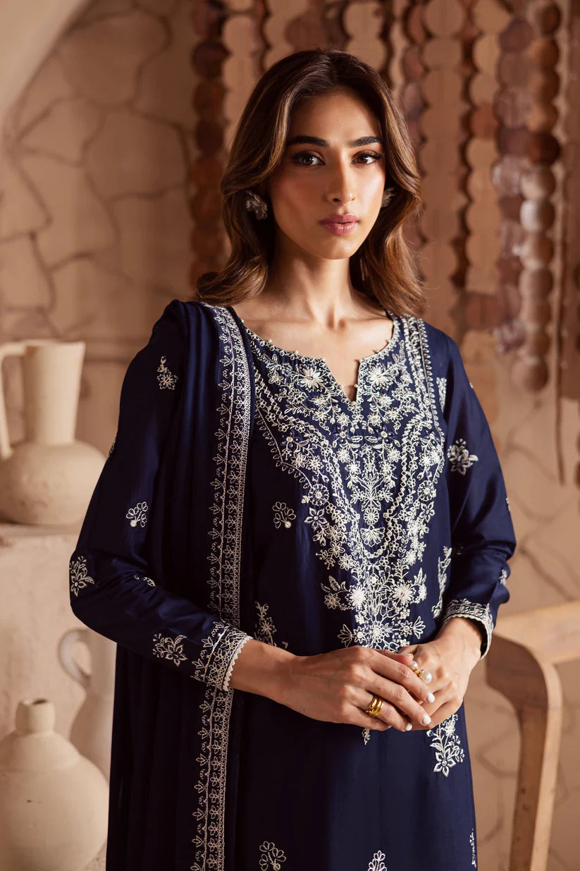 BATIK-3PC DHANAK EMBROIDERED SHIRT WITH CHIFFON EMBROIDERED DUPATTA AND EMB TROUSER ADR-4180