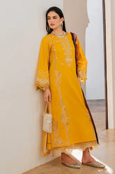 IZEL-3PC LAWN EMBROIDERED SHIRT WITH CHIFFON PRINT DUPATTA AND EMB TROUSER-ADR-4821