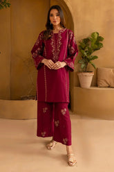 BATIK-2PIECE DHANAK EMBROIDERED SHIRT WITH DHANAK EMB TROUSER-ADR-15016
