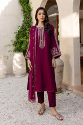 BATIK-3PC LAWN EMBROIDERED SHIRT WITH BAMBER CHIFFON EMBROIDERED DUPATTA AND TROUSER-ADR-4533