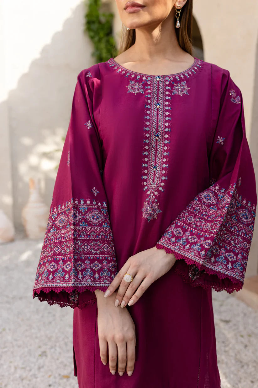 BATIK-2PC DHANAK SEQUENCE EMBROIDERED SHIRT WITH SEQUIN EMB TROUSER-ADR-116