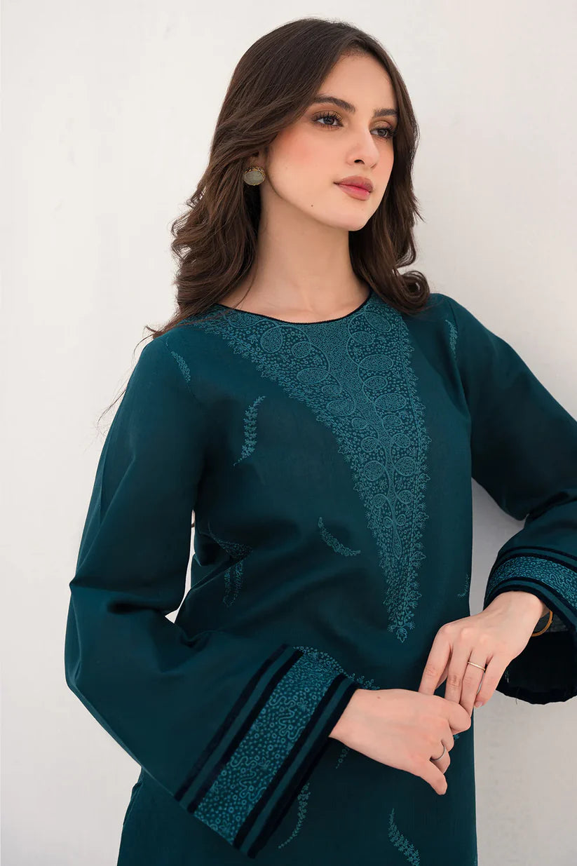 JAZMIN 2PC -DHANAK HEAVY EMBROIDERED WITH HEAVY EMBROIDERED SLEEVES -ADR-3121