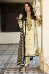 ASIM JOFA - 3PC LAWN EMBROIDERED SHIRT WITH MONARK PRINTED DUPATTA AND TROUSER -ADR-3728