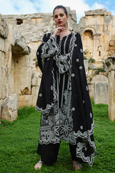 IMAGE-3PC LAWN EMBROIDERED SHIRT WITH CHIFFON EMBROIDERED DUPATTA AND TROUSER-ADR-3759