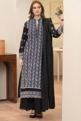 MIRAKHI-3PC LAWN CHIKENKARI EMBROIDERED SHIRT WITH LAWN TUBE SLUB DUPATTA-ADR-6400