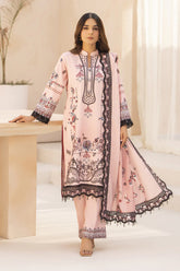 ADORE-3PC KARANDI PRINTED EMBROIDERED SHIRT WITH KARANDI PRINTED EMB SHAWL & PRINTED TROUSER-ADR-