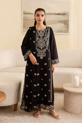 BATIK-3PC DHANAK EMBROIDERED SHIRT WITH CHIFFON EMBROIDERED DUPATTA & EMB TROUSER-ADR-4193