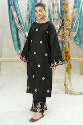 URGE-2PC DHANAK EMBROIDERED SHIRT WITH DHANAK EMBROIDERED TROUSER-ADR-3401