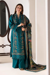 SOBIA NAZIR-3PC LAWN EMBROIDERED SHIRT WITH CHIFON PRINTED DUPATTA AND TROUSER-ADR-4530
