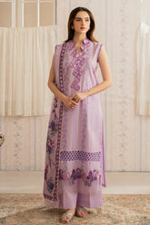 ASIFA NABEEL-3PC LAWN EMBROIDERED SHIRT WITH MONARK PRINTED DUPATTA AND TROUSER-ADR-3756