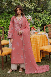 BATIK-3PC DHANAK EMBROIDERED SHIRT WITH CHIFFON EMB DUPATTA AND EMB TROUSER -ADR-5185