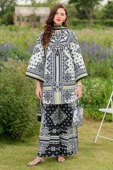 JAZMIN-3PC KHADDAR PRINTED SHIRT WITH KHADDAR PRINTED DUPATTA AND PRINTED TROUSER-ADR-2626