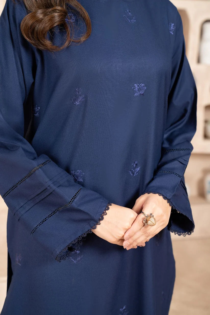 SAPPHIRE- 3PC Dhanak Embroidered Shirt With Dhanak Embroidered Shawl & Trouser-ADR-3326