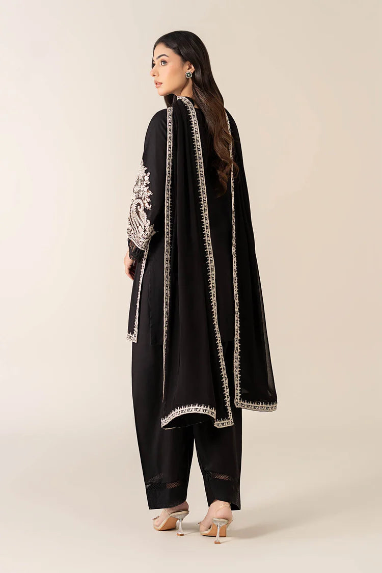 MARIA.B-3PC DHANAK EMBROIDERED SHIRT WITH BAMBER CHIFFON EMBROIDERED DUPATTA & TROUSER-ADR-4175