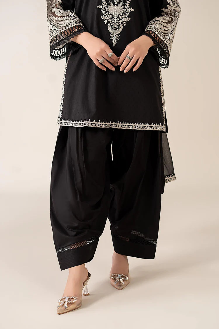 MARIA.B-3PC DHANAK EMBROIDERED SHIRT WITH BAMBER CHIFFON EMBROIDERED DUPATTA & TROUSER-ADR-4175