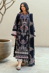 FLORENT-3PC DHANAK EMBROIDERED SHIRT WITH CHIFFON EMBROIDERED DUPATTA & TROUSER-ADR-4229