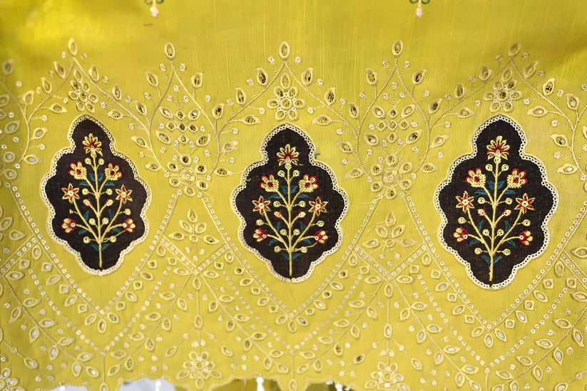 ADORE-3PC KHADDAR CUTWORK EMBROIDERED SHIRT WITH KASHMIRI JACQUARD WOOL SHAWL-ADR-1514